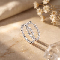 0.65 Ct Marquise Cut Lab Grown Diamond Hoop Earrings for Women White