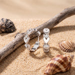 0.35 Ct Round Cut Lab Grown Diamond Heart Shape Hoop Earrings for Women White