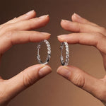 0.60 Ct Round Cut Lab Grown Diamond Bar Set Hoop Earrings for Women White