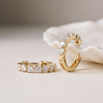 2.50 Ct Heart Cut Lab Grown Diamond Elegant Hoop Earrings Gold