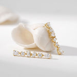 2.90 Ct Multi Stone Lab Grown Diamond Dangle Earrings for Women Gold