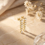 2.90 Ct Multi Stone Lab Grown Diamond Dangle Earrings for Women Gold