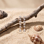 2.90 Ct Multi Stone Lab Grown Diamond Dangle Earrings for Women White