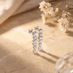 2.90 Ct Multi Stone Lab Grown Diamond Dangle Earrings for Women White