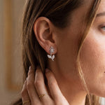0.30 Ct Marquise Cut Lab Grown Diamond Nature Inspired Stud Earrings White