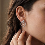 0.40 Ct Marquise Cut Lab Grown Diamond Vine Spiral Stud Earrings for Women White 