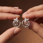 0.40 Ct Marquise Cut Lab Grown Diamond Vine Spiral Stud Earrings for Women White 