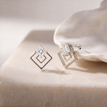 1.60 Ct Princess Cut Lab Grown Diamond Classic Stud Earrings for Women White