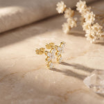 0.90 Ct Marquise Cut Lab Grown Diamond Butterfly Drop Stud Earrings for Women Gold