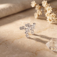 0.90 Ct Marquise Cut Lab Grown Diamond Butterfly Drop Stud Earrings for Women White