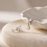 0.90 Ct Marquise Cut Lab Grown Diamond Butterfly Drop Stud Earrings for Women White