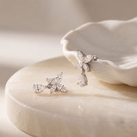 0.90 Ct Marquise Cut Lab Grown Diamond Butterfly Drop Stud Earrings for Women White