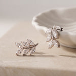 0.50 Ct Marquise Cut Lab Grown Diamond Leaf Style Stud Earrings for Women White
