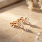 0.50 Ct Oval Cut Lab Grown Diamond Classic Solitaire Stud Earrings for Women Rose Gold