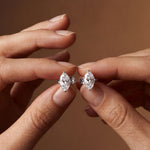 0.50 Ct Oval Cut Lab Grown Diamond Classic Solitaire Stud Earrings for Women White