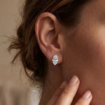 0.50 Ct Oval Cut Lab Grown Diamond Classic Solitaire Stud Earrings for Women White