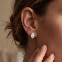 0.50 Ct Oval Cut Lab Grown Diamond Classic Solitaire Stud Earrings for Women White