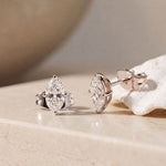 0.50 Ct Oval Cut Lab Grown Diamond Classic Solitaire Stud Earrings for Women White