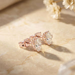1.00 Ct Oval Cut Lab Grown Diamond Solitaire Stud Earrings for Women White
