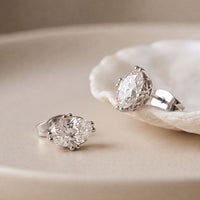 1.00 Ct Oval Cut Lab Grown Diamond Solitaire Stud Earrings for Women White
