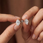 1.00 Ct Oval Cut Lab Grown Diamond Solitaire Stud Earrings for Women White