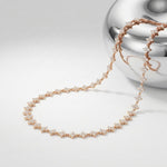 19.80 Ct Round Cut Lab Grown Diamond Blossom Link Necklace for Women Rose Gold