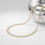 19.80 Ct Round Cut Lab Grown Diamond Blossom Link Necklace for Women Gold
