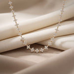 19.80 Ct Round Cut Lab Grown Diamond Blossom Link Necklace for Women Gold
