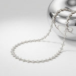 19.80 Ct Round Cut Lab Grown Diamond Blossom Link Necklace for Women White