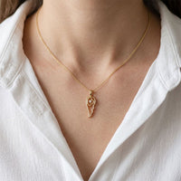 0.05CTW Round Cut Lab Grown Diamond Angel Wing Heart Pendant Necklace for Women Gold