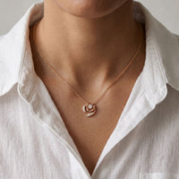 0.35CTW Round Cut Lab Grown Diamond Bloom Swirl Pendant Necklace for Women Rose Gold