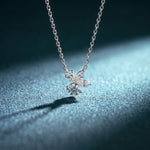 2.15CTW Round & Marquise Cut Lab Grown Diamond Floral Cluster Pendant Necklace White