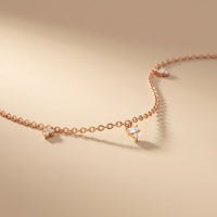 0.30CTW Baguette Cut Lab Grown Diamond Station Pendant Necklace Rose Gold