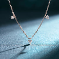 0.30CTW Baguette Cut Lab Grown Diamond Station Pendant Necklace White