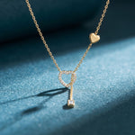 0.3CTW Round Cut Lab Grown Diamond Drop Pendant Necklace Gold