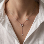 0.3CTW Round Cut Lab Grown Diamond Drop Pendant Necklace White