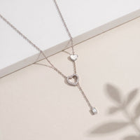 0.3CTW Round Cut Lab Grown Diamond Drop Pendant Necklace White