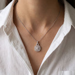 0.10CTW Cushion Cut Lab Grown Diamond Pavé Pendant Necklace White