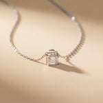 0.40CTW Emerald Cut Lab Grown Diamond Solitaire Pendant Necklace White