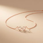 0.70CTW Pear Cut Lab Grown Diamond Infinity Pendant Necklace Rose Gold
