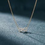 0.70CTW Pear Cut Lab Grown Diamond Infinity Pendant Necklace Gold
