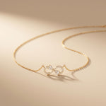 0.70CTW Pear Cut Lab Grown Diamond Infinity Pendant Necklace Gold