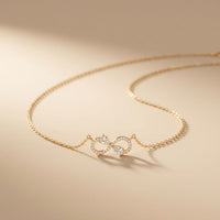 0.70CTW Pear Cut Lab Grown Diamond Infinity Pendant Necklace Gold