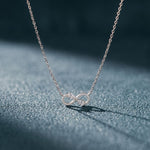0.70CTW Pear Cut Lab Grown Diamond Infinity Pendant Necklace White
