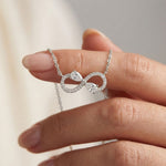 0.70CTW Pear Cut Lab Grown Diamond Infinity Pendant Necklace White