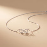 0.70CTW Pear Cut Lab Grown Diamond Infinity Pendant Necklace White