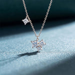 2.55CTW Princess Cut Lab Grown Diamond Three Stone Cluster Pendant Necklace White