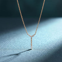 0.30CTW Round & Marquise Cut Lab Grown Diamond Drop Pendant Necklace Rose Gold