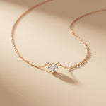 1CTW Round Cut Lab Grown Diamond Solitaire Pendant Necklace Gold