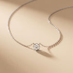 1CTW Round Cut Lab Grown Diamond Solitaire Pendant Necklace White